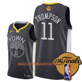 Maillot NBA Golden State Warriors Klay Thompson 11 Black Town 2018 NBA Finals Patch Nike Swingman - Homme